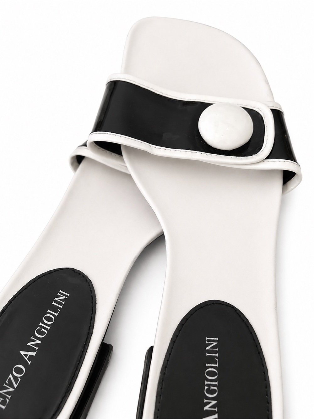 Vintage Enzo Angiolini Black and White Heeled Sandals - Women - Picture 8 of 8